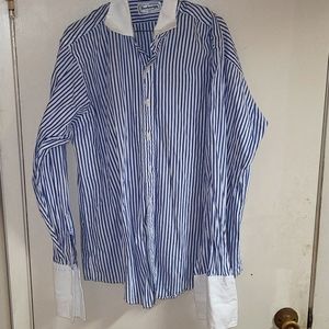Burberry of London long sleeve shirt. 100% staple Cotton. French Cuffs.